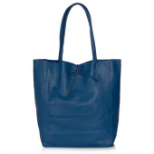 Geanta shopper din piele naturala DiAmanti Luisa Blu